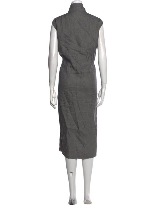 Eskandar Linen Midi Length Dress
