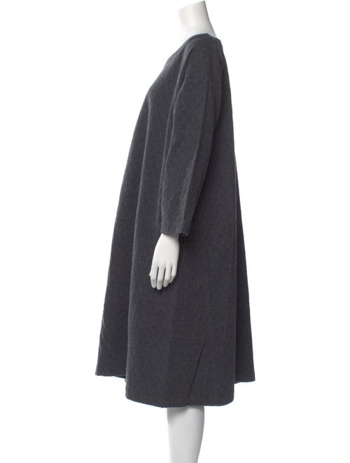 Eskandar Scoop Neck Midi Length Dress