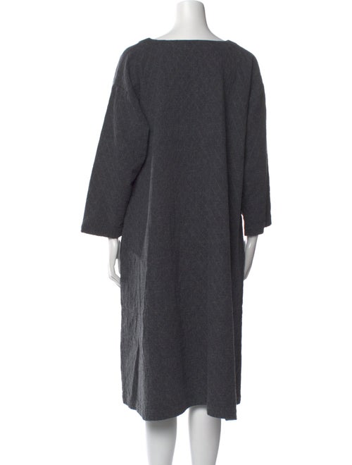 Eskandar Scoop Neck Midi Length Dress