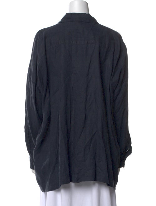 Eskandar Linen Long Sleeve Button-Up Top