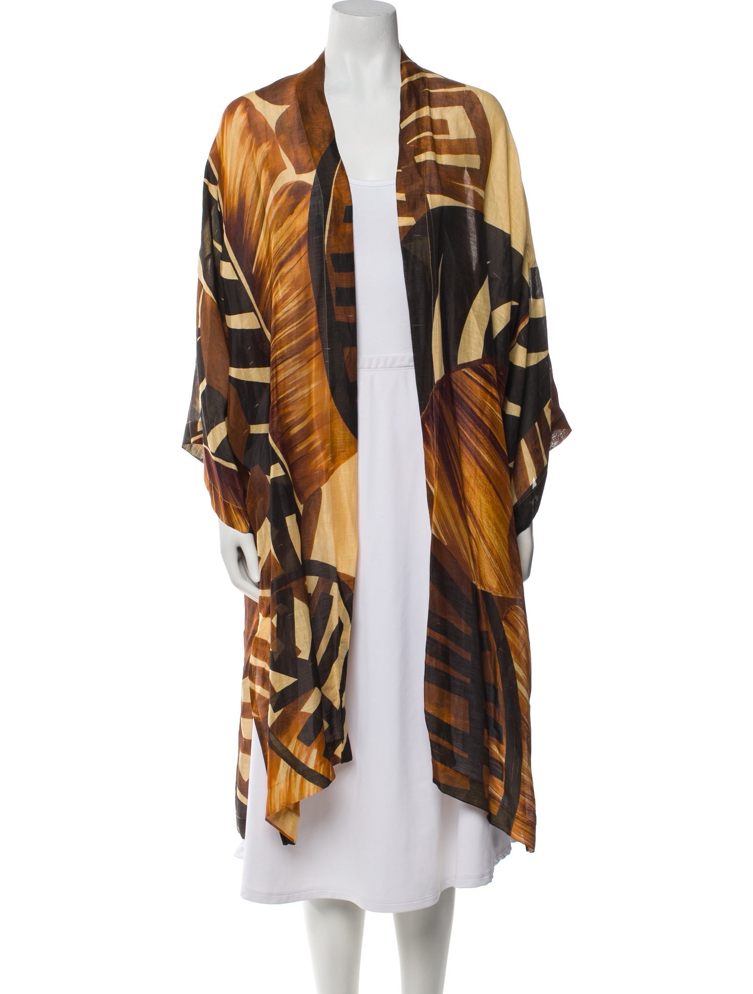 Eskandar Linen Printed Robe