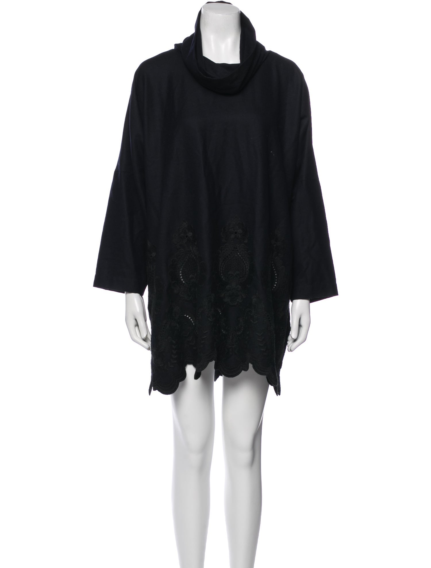 Eskandar Turtleneck Midi Length Dress