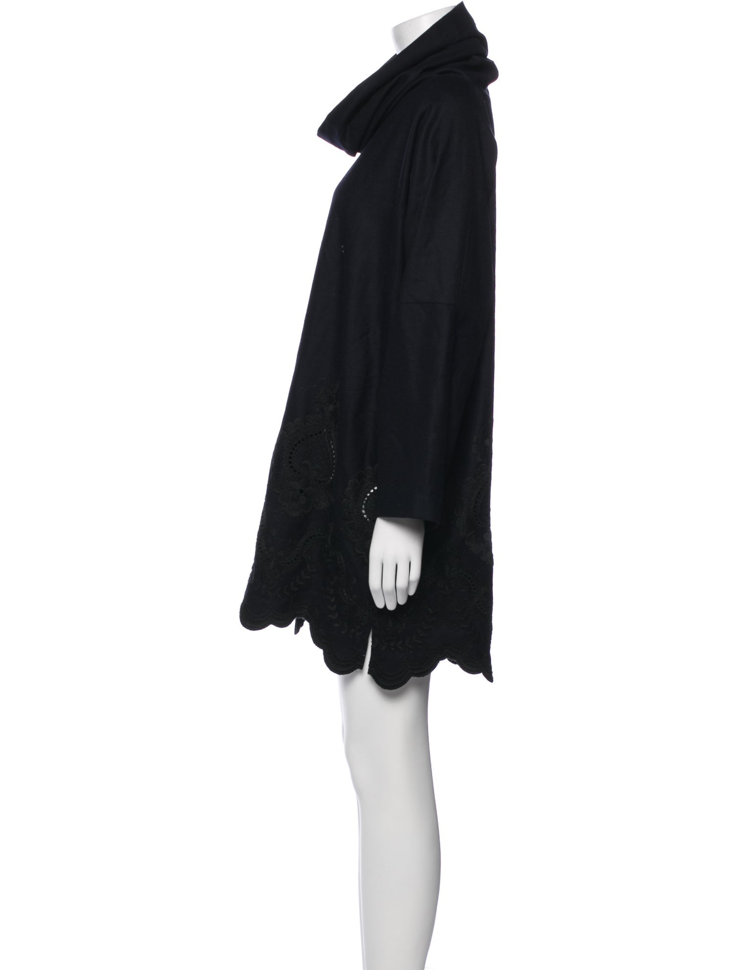 Eskandar Turtleneck Midi Length Dress