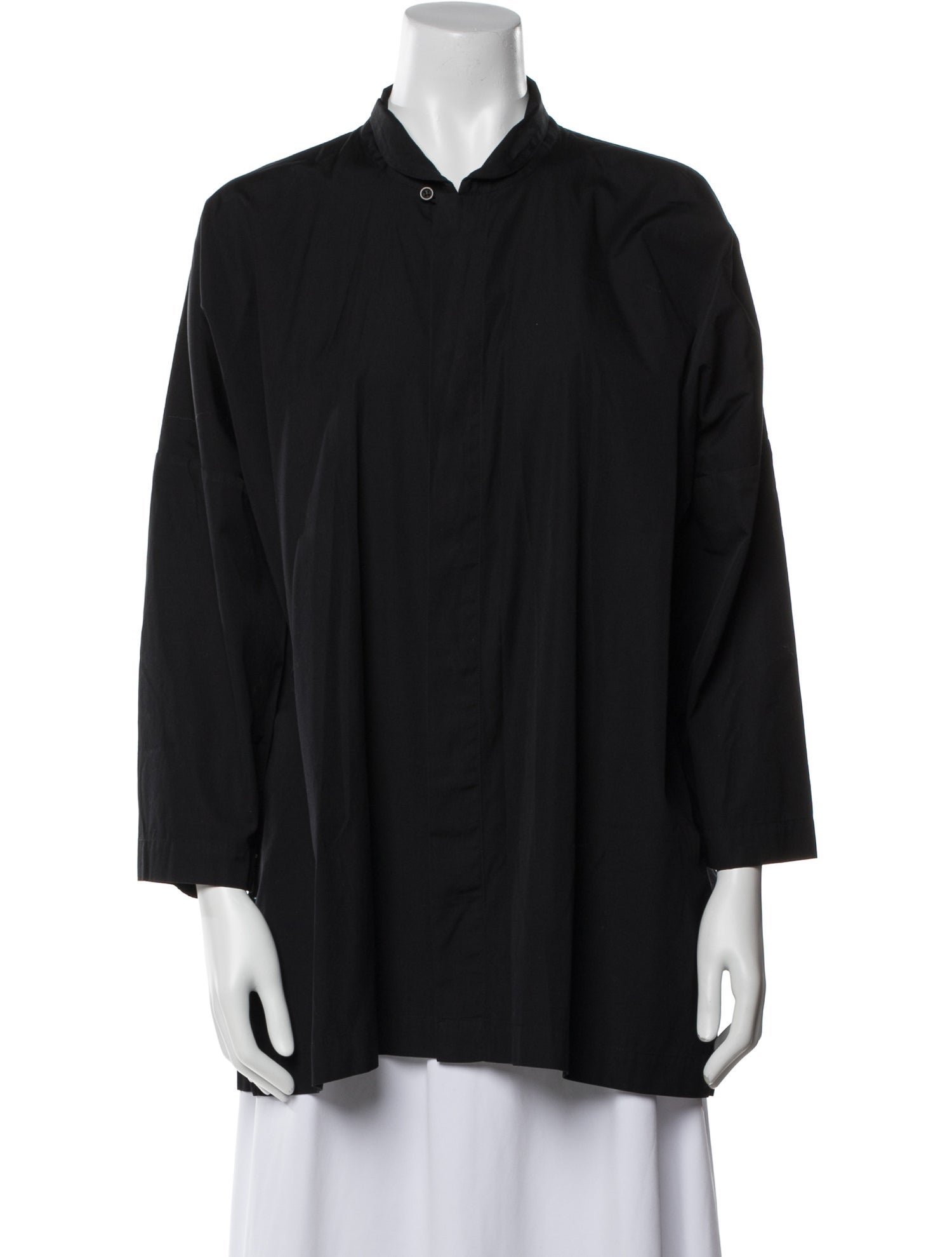 Eskandar V-Neck Long Sleeve Blouse