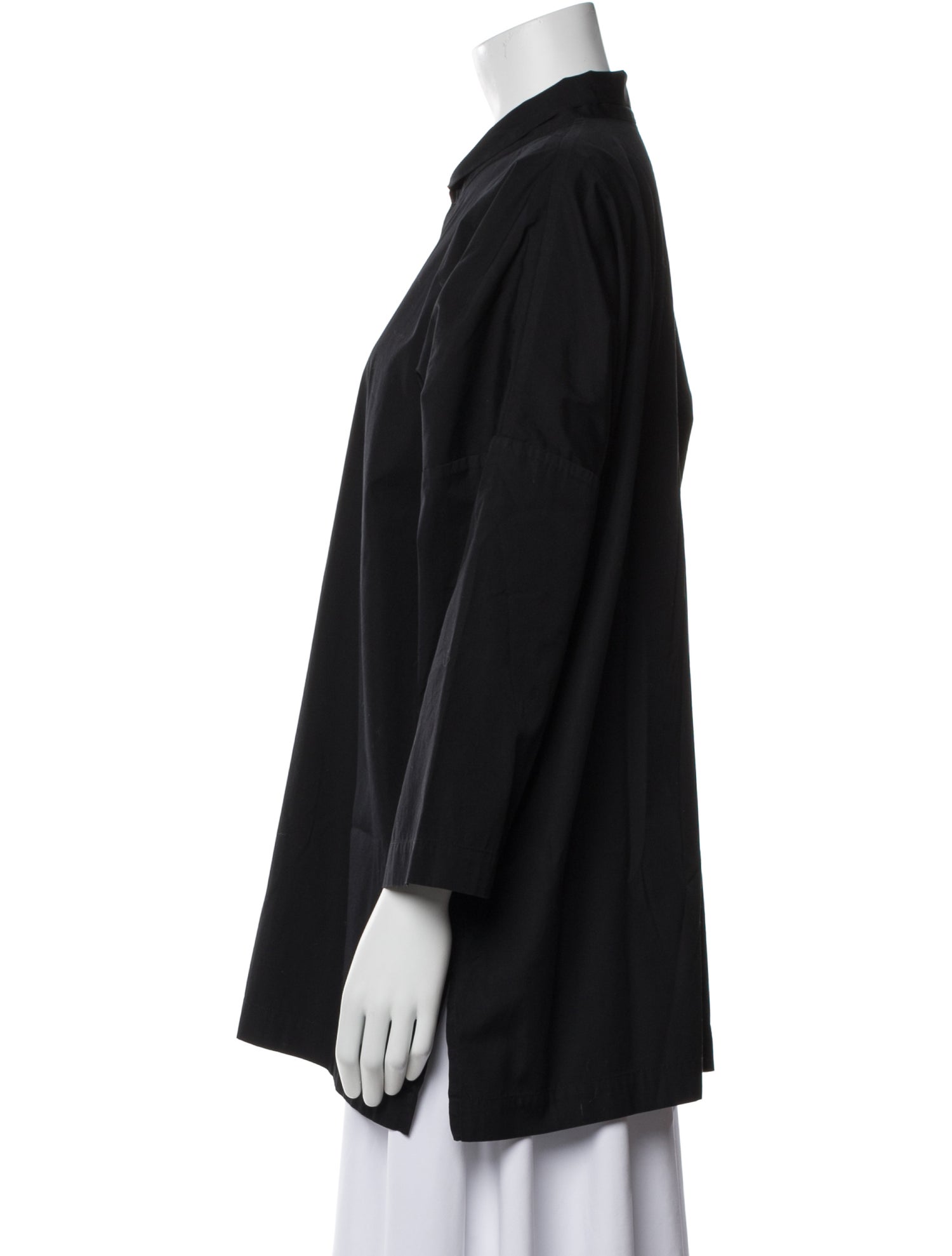 Eskandar V-Neck Long Sleeve Blouse