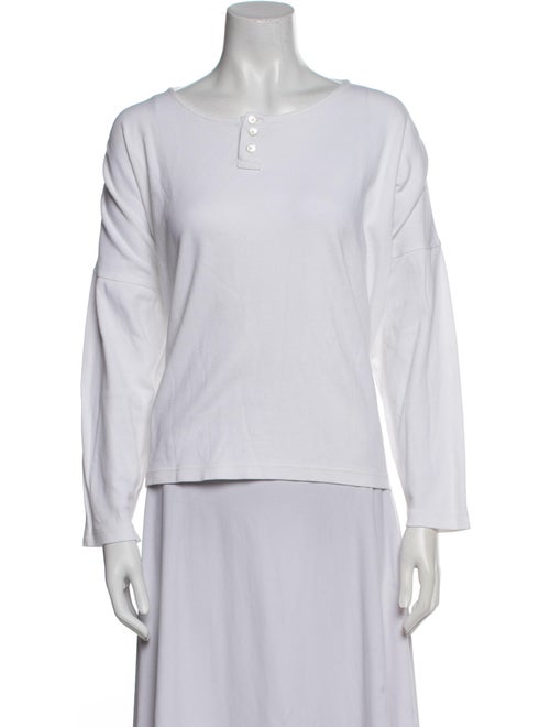 Eskandar Bateau Neckline Long Sleeve Top