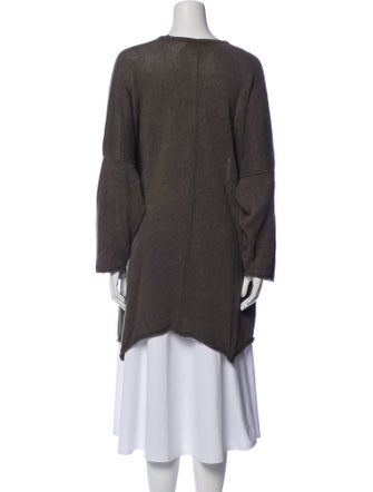 Eskandar Linen Bateau Neckline Sweater