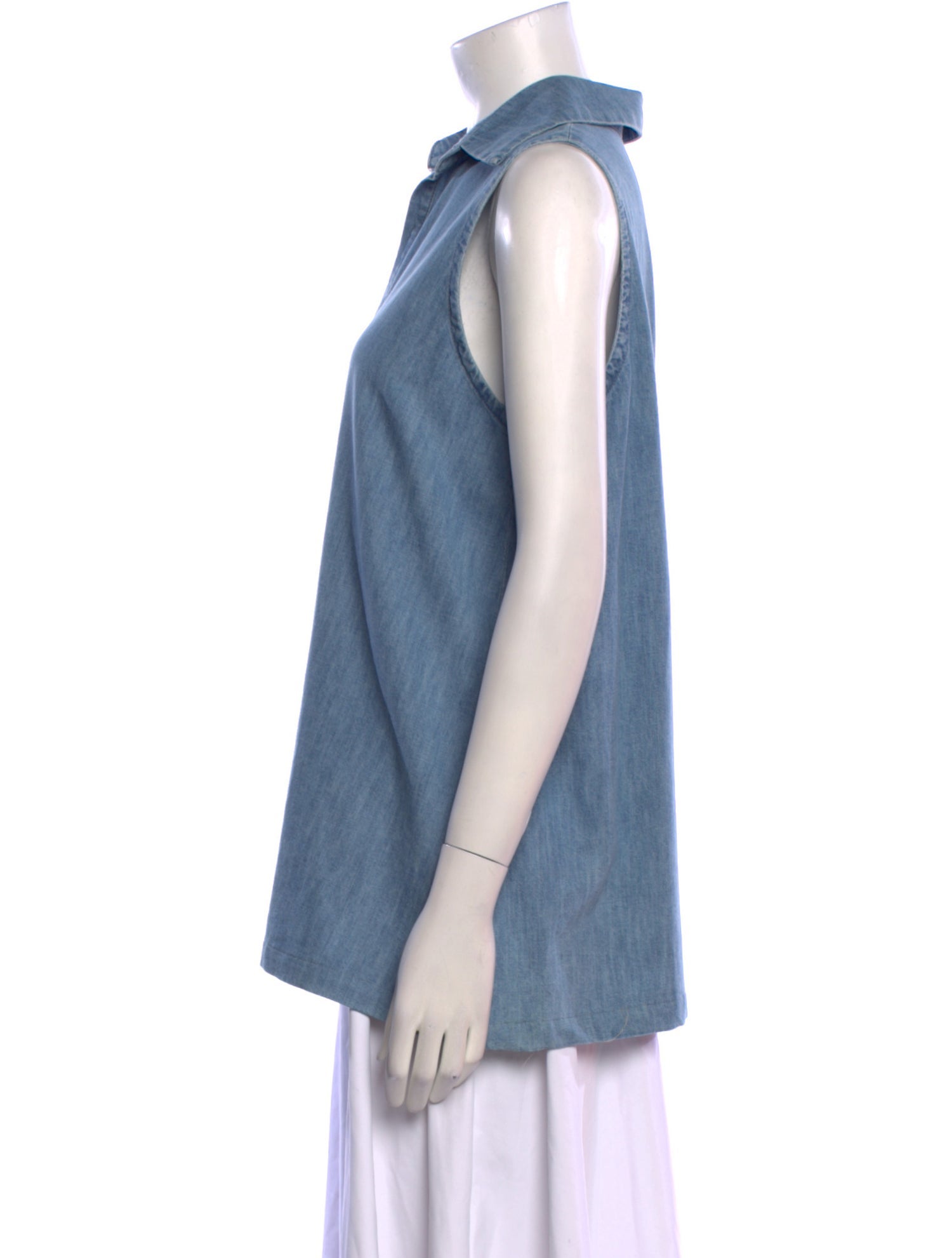 Eskandar V-Neck Sleeveless Polo