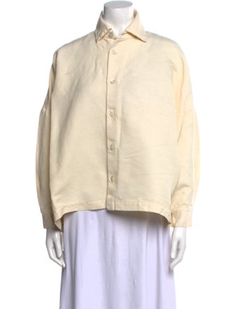 Eskandar Linen Long Sleeve Button-Up Top