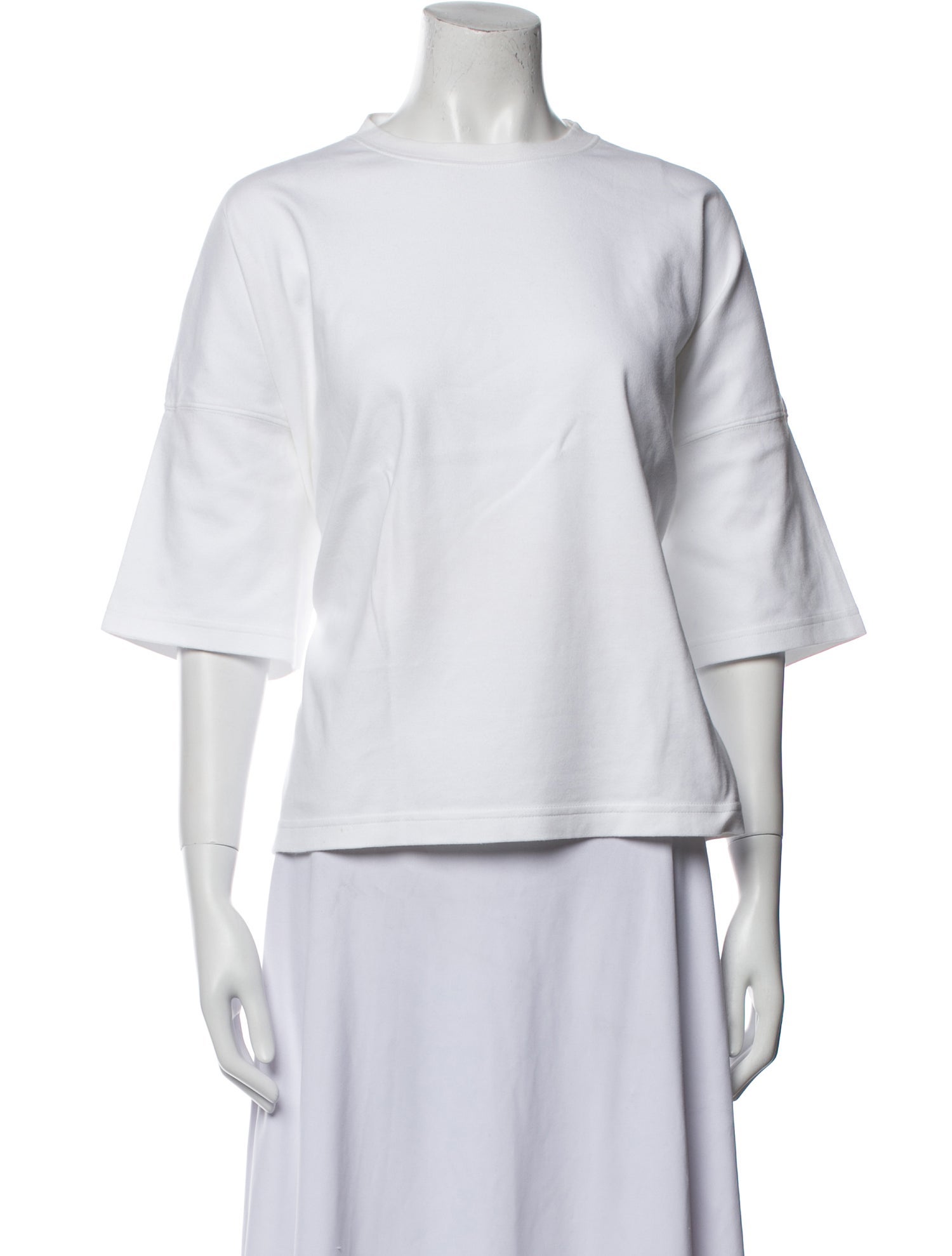 Eskandar Bateau Neckline Three-Quarter Sleeve Blouse