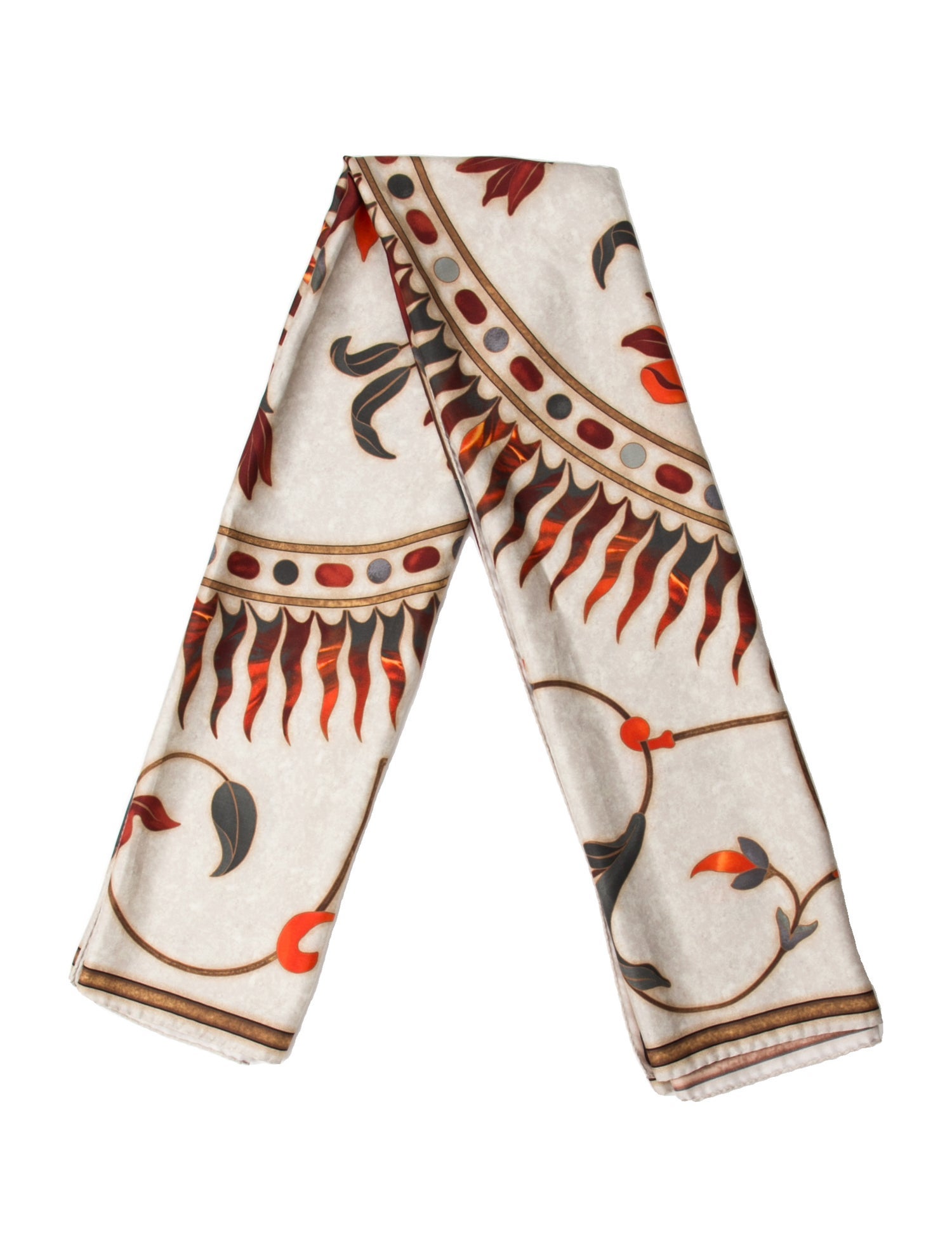 Eskandar Silk Printed Scarf