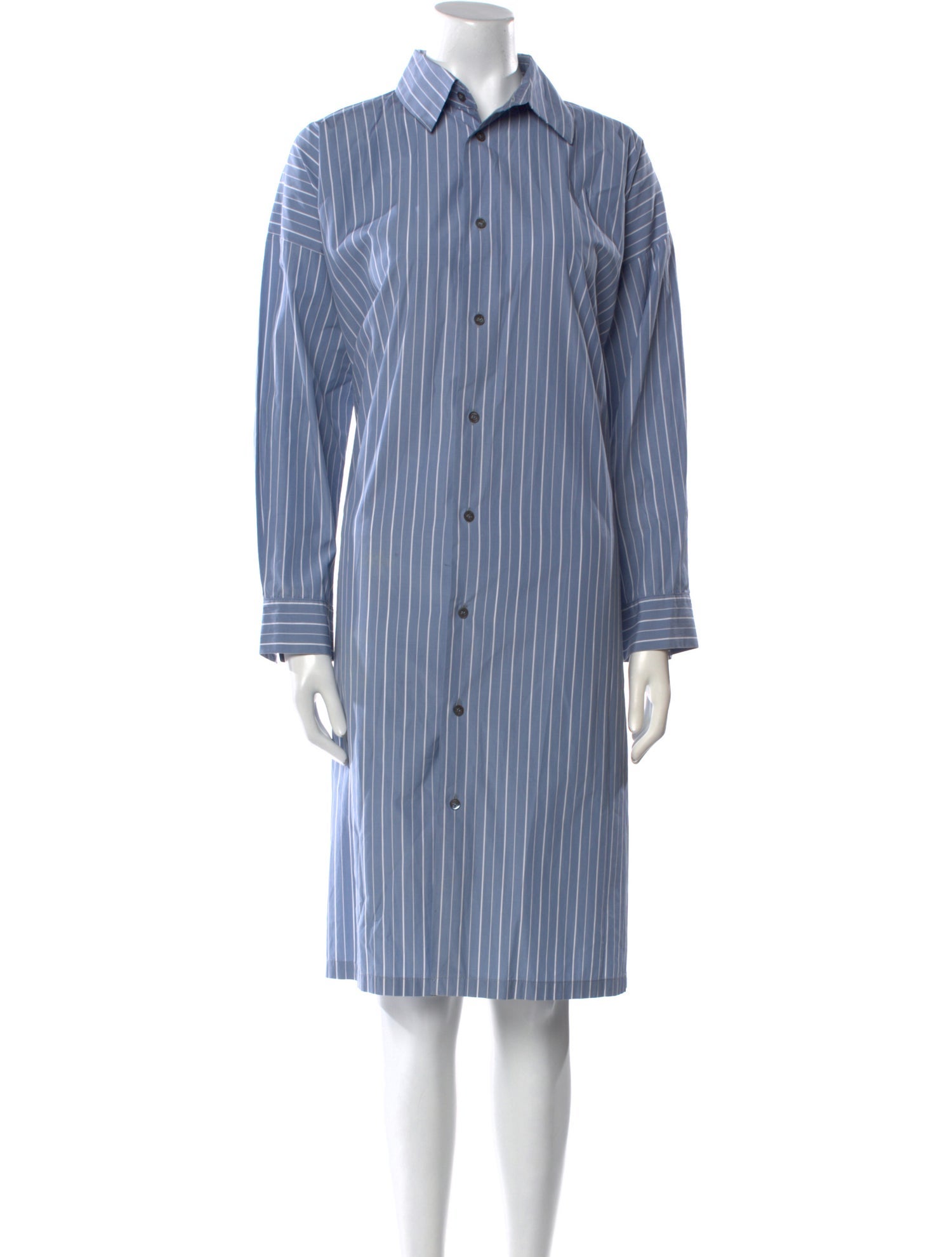 Eskandar Striped Midi Length Dress