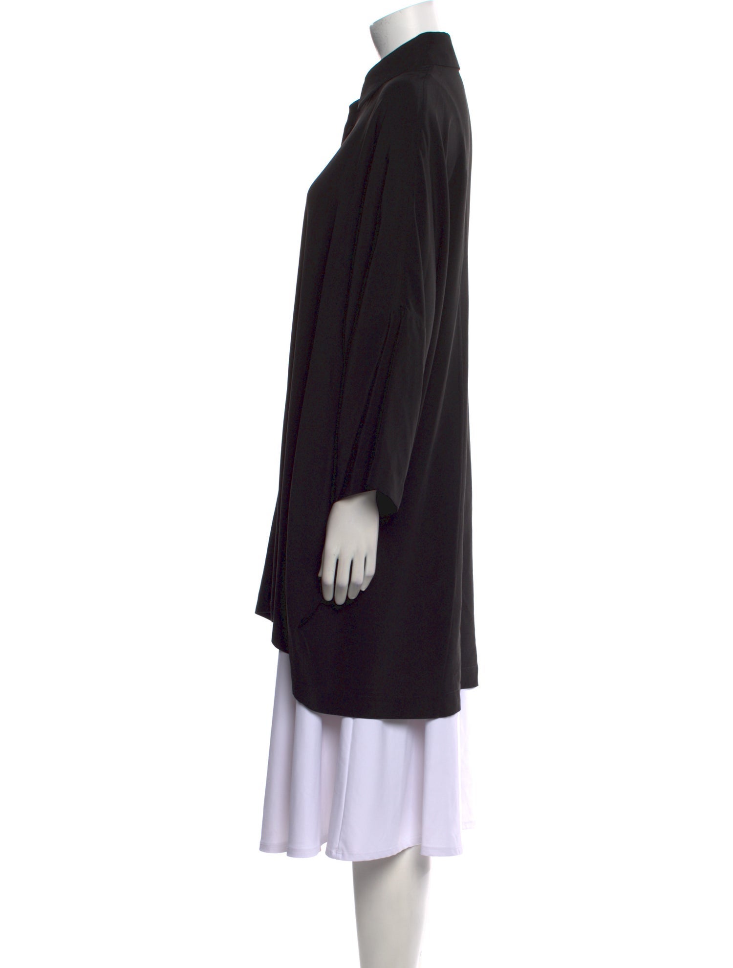 Eskandar Silk Three-Quarter Sleeve Tunic