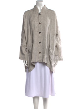 Eskandar Linen Mock Neck Tunic