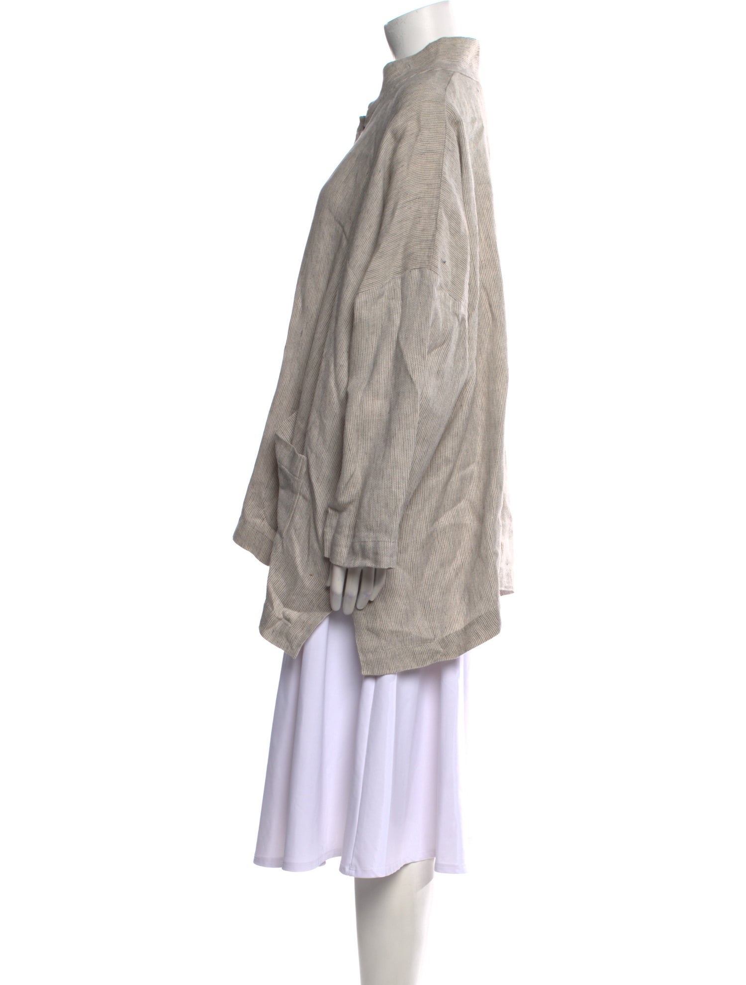 Eskandar Linen Mock Neck Tunic