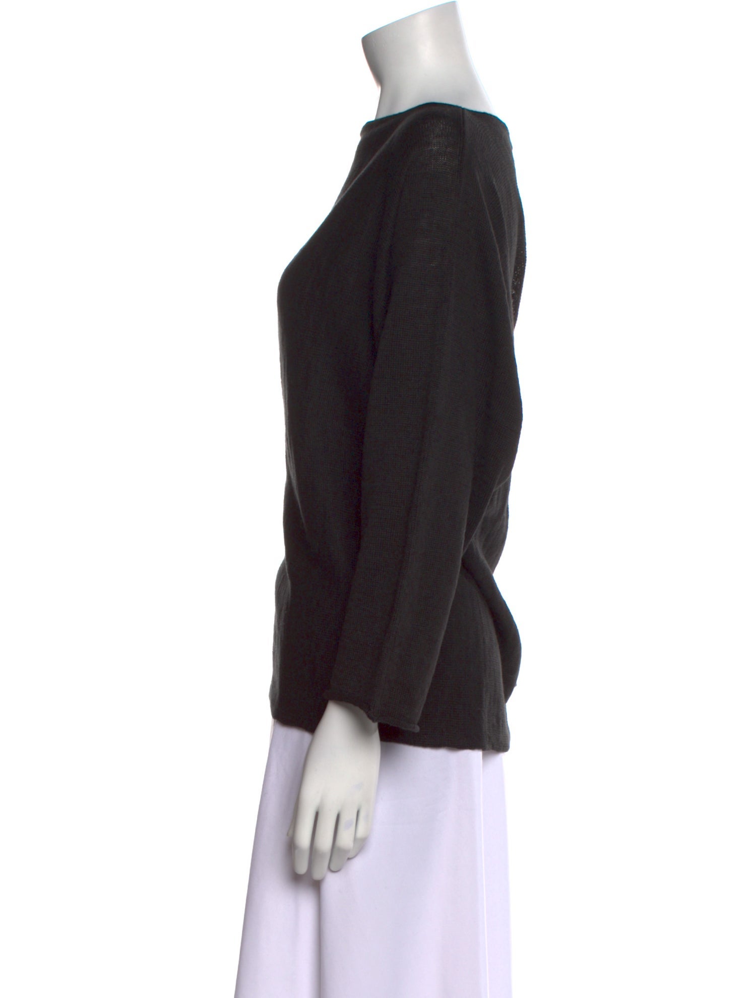Eskandar Merino Wool Bateau Neckline Sweater