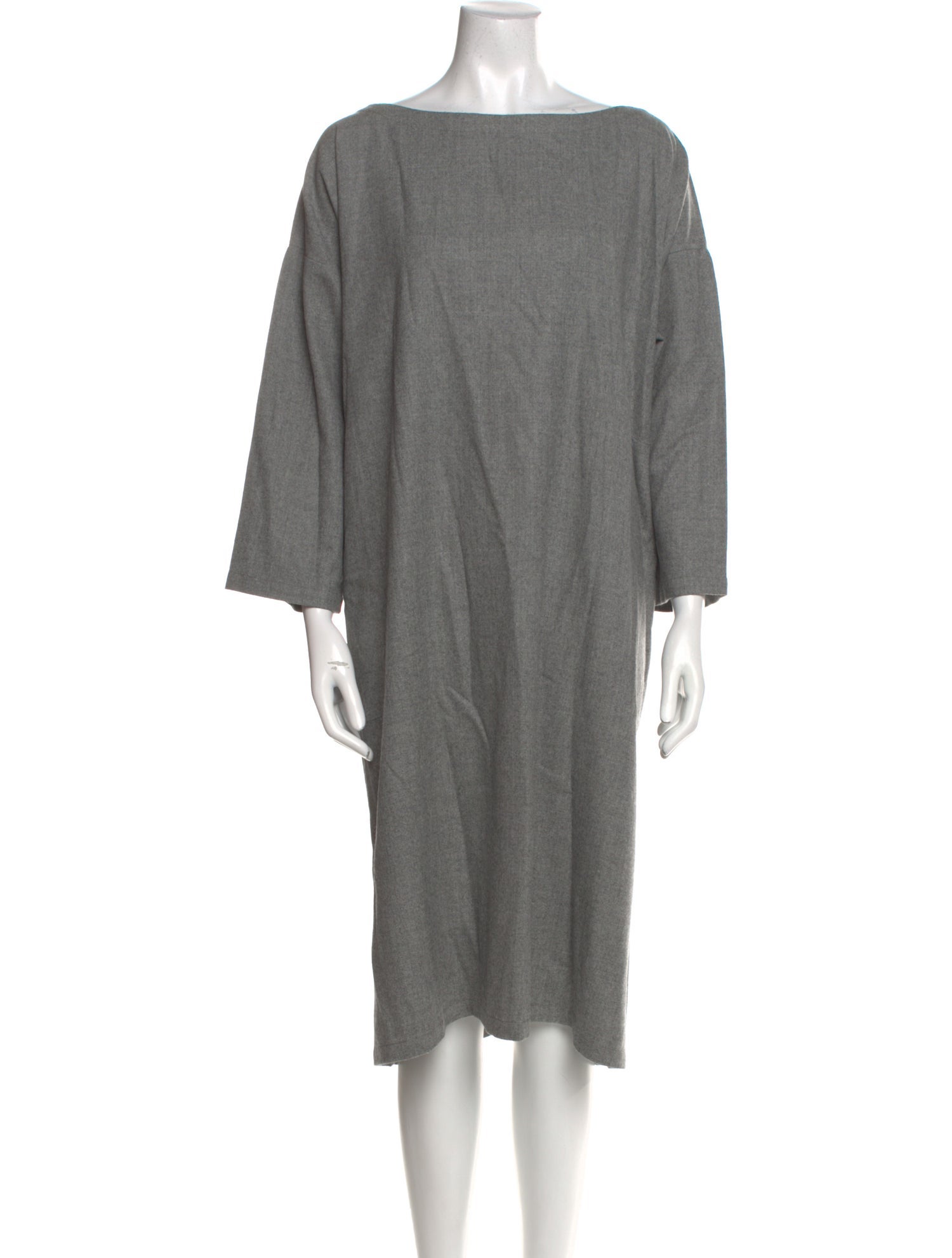 Eskandar Wool Midi Length Dress