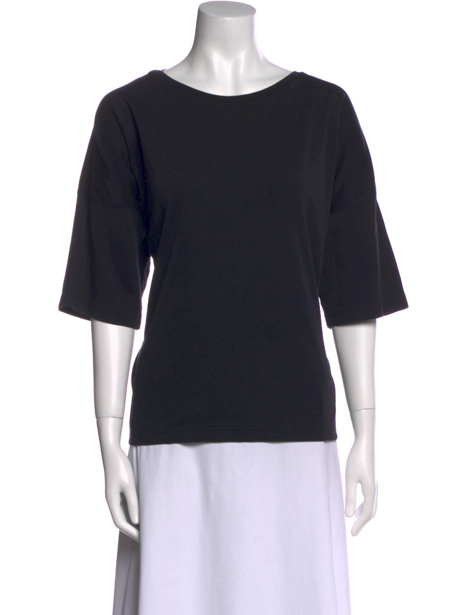 Eskandar Bateau Neckline Three-Quarter Sleeve T-Shirt