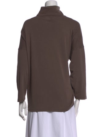 Eskandar Turtleneck Three-Quarter Sleeve Sweatshirt