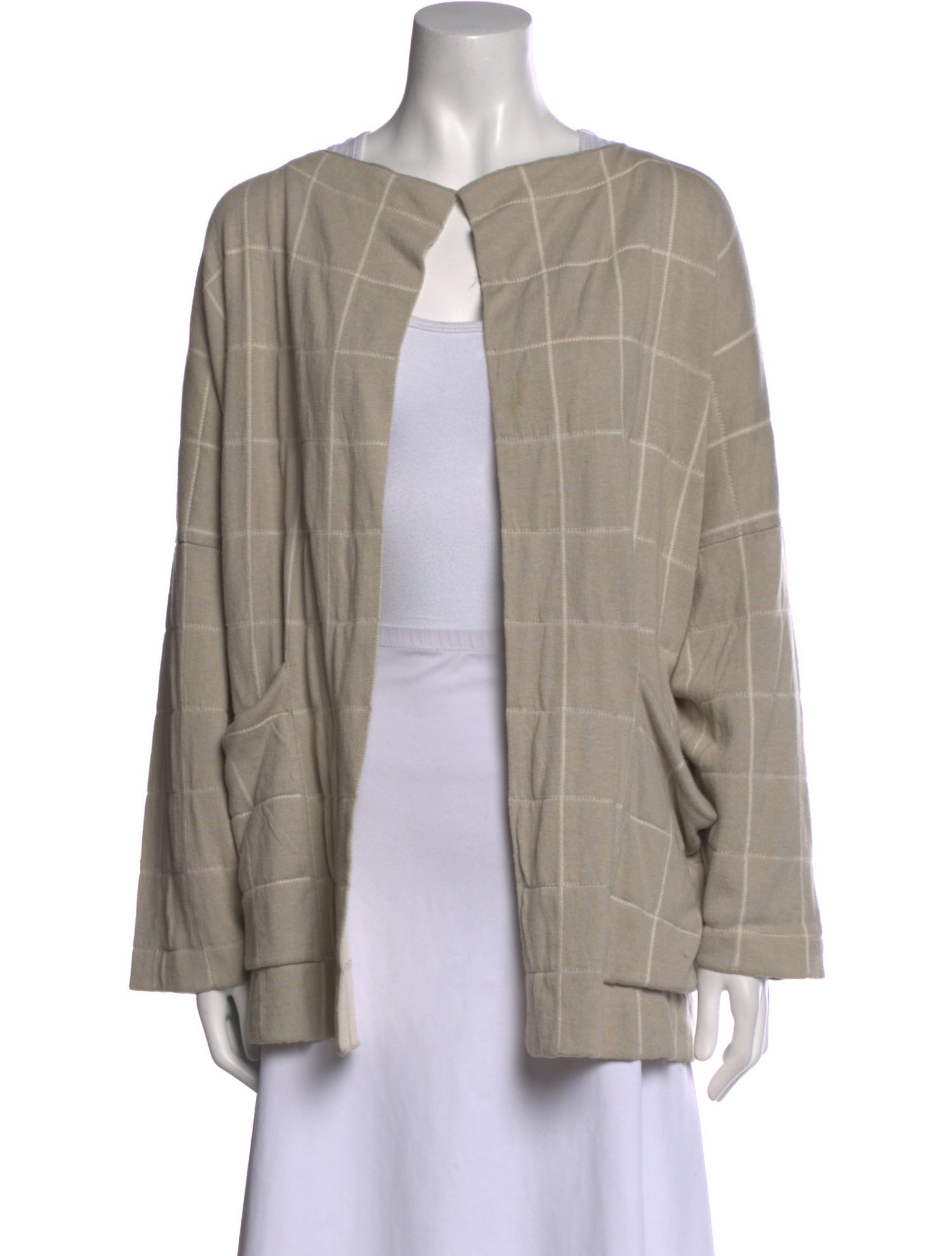 Eskandar Striped Open Front Sweater