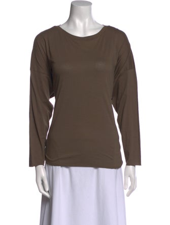 Eskandar Bateau Neckline Long Sleeve T-Shirt