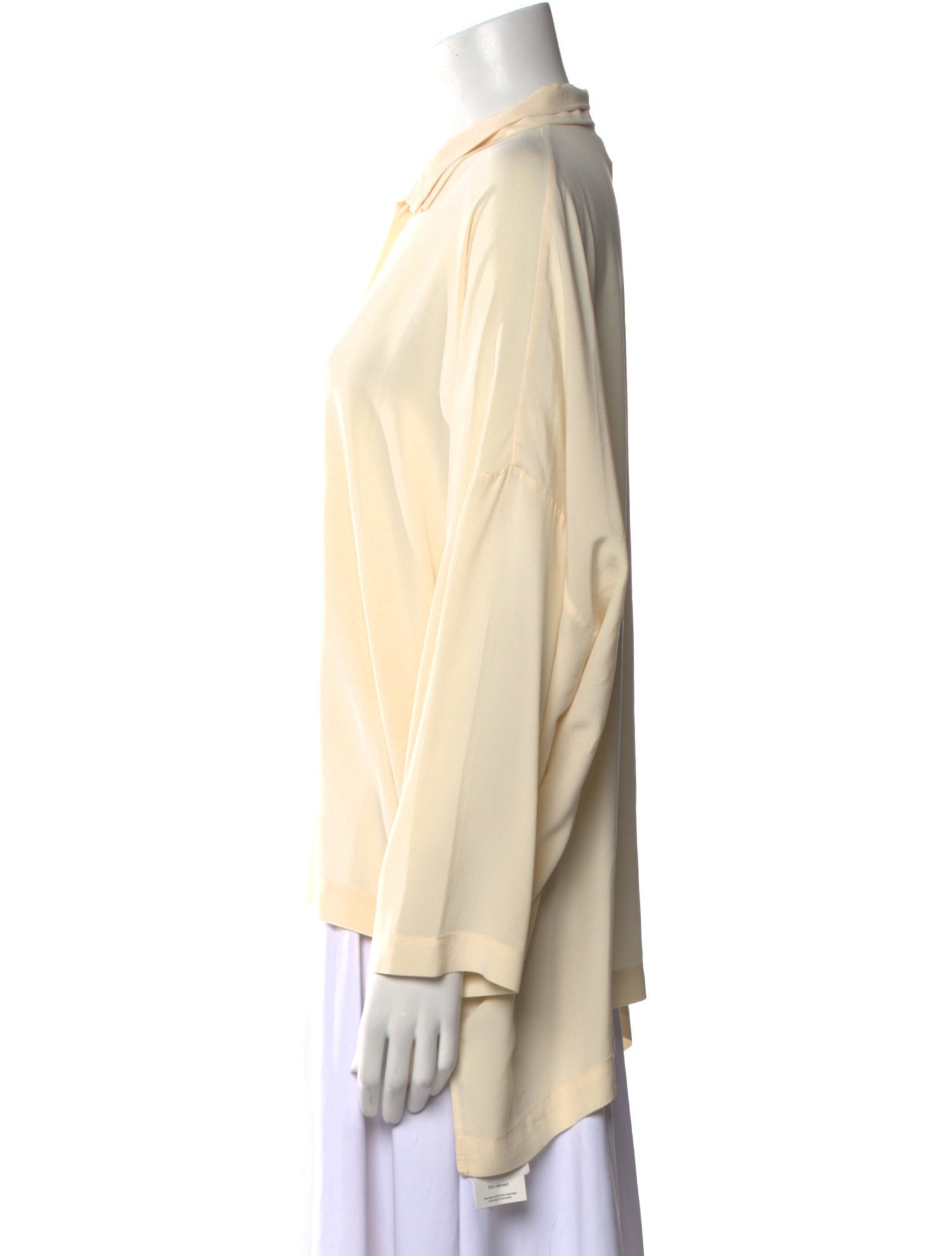 Eskandar Silk Long Sleeve Button-Up Top