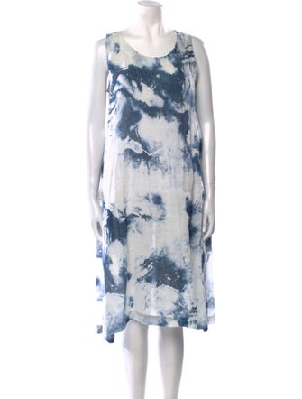 Eskandar Linen Midi Length Dress