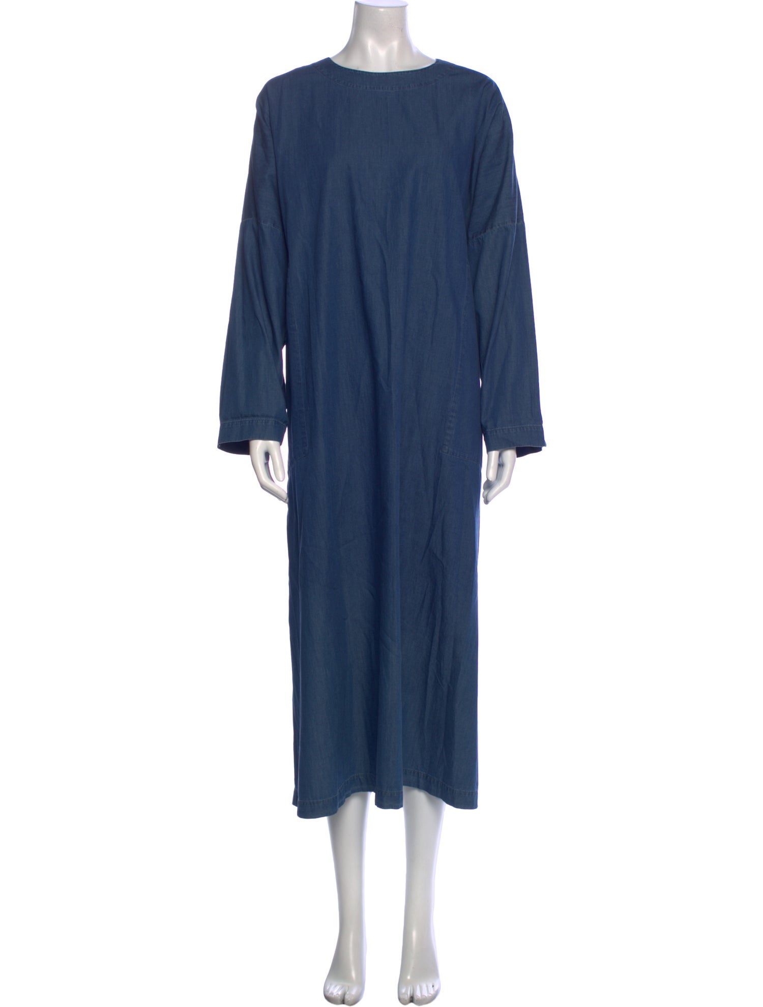 Eskandar Crew Neck Long Dress