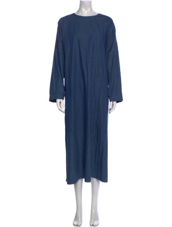 Eskandar Crew Neck Long Dress