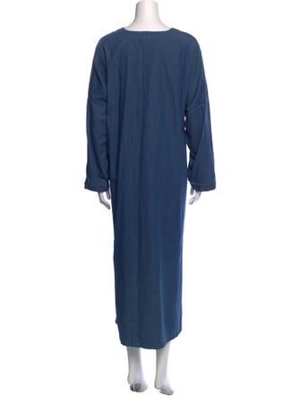 Eskandar Crew Neck Long Dress