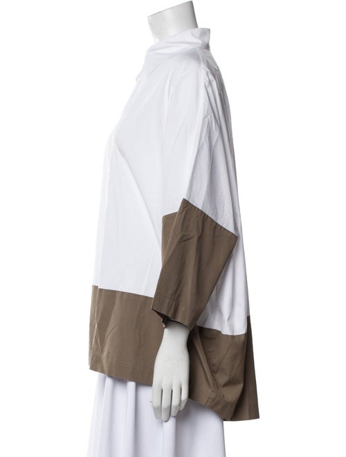 Eskandar Three-Quarter Sleeve Button-Up Top