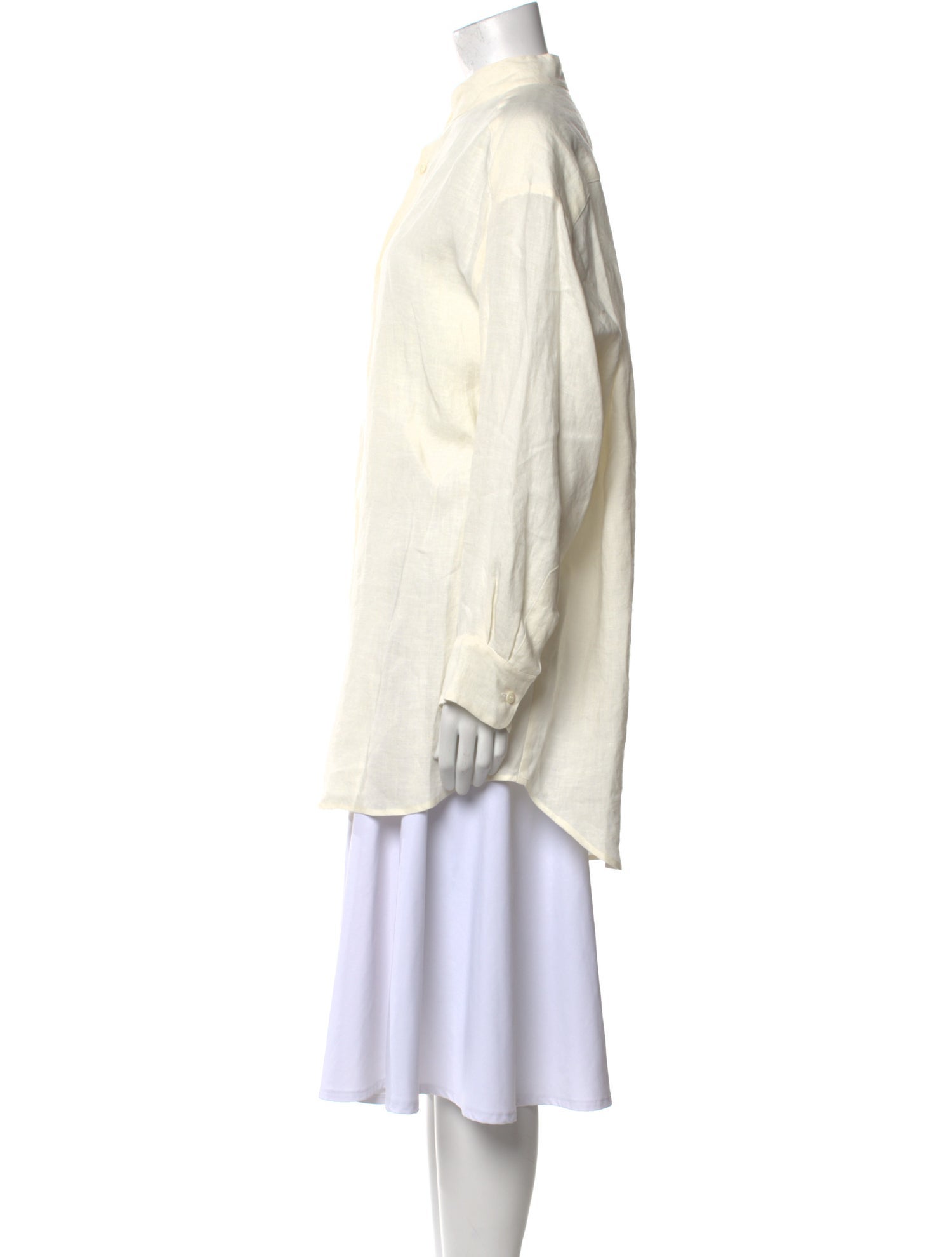 Eskandar Linen Mock Neck Tunic