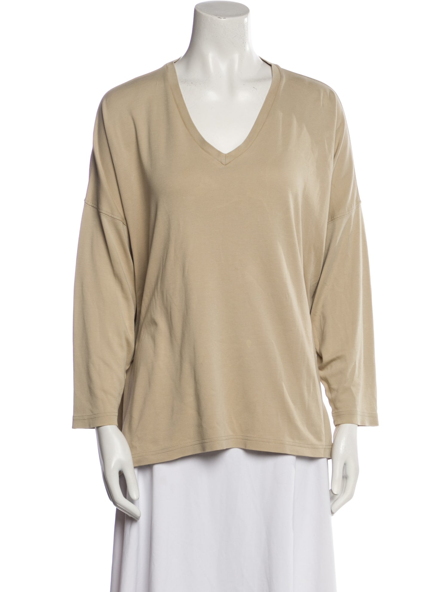 Eskandar V-Neck Long Sleeve Top