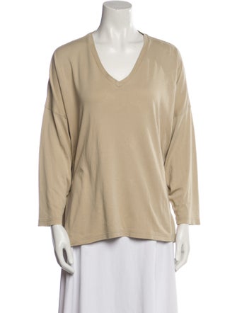 Eskandar V-Neck Long Sleeve Top
