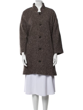 Eskandar Merino Wool Tweed Pattern Coat