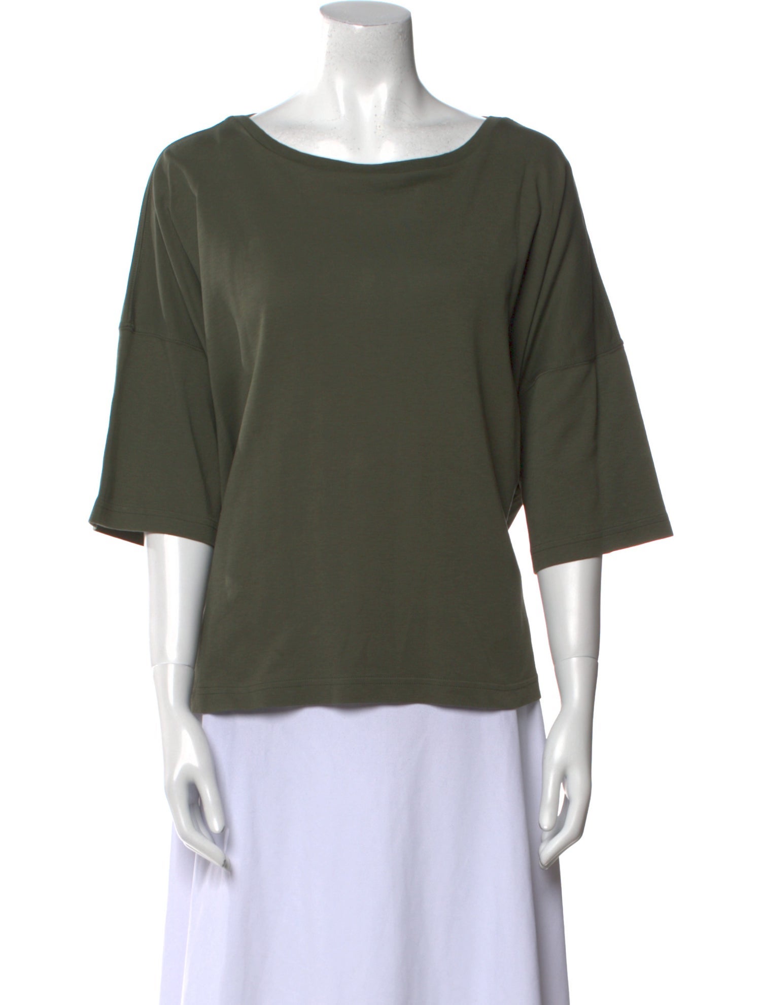 Eskandar Supima Cotton Bateau Neckline T-Shirt