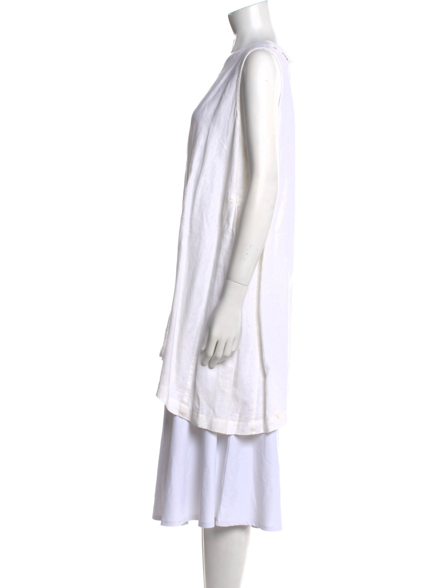 Eskandar Linen Scoop Neck Tunic
