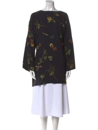 Eskandar Silk Floral Print Tunic