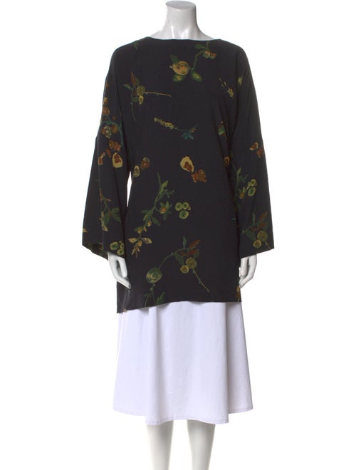 Eskandar Silk Floral Print Tunic