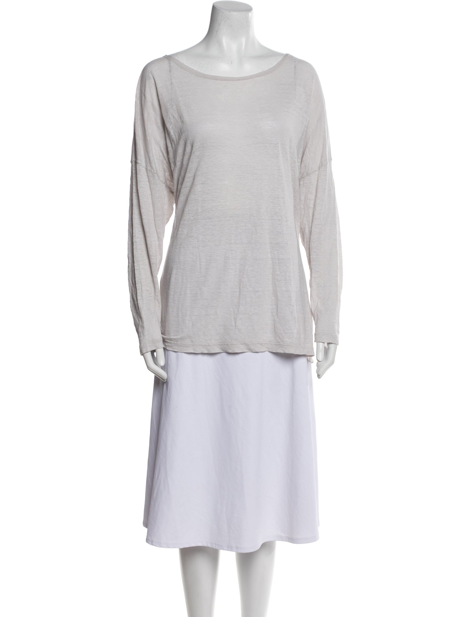Eskandar Linen Scoop Neck T-Shirt