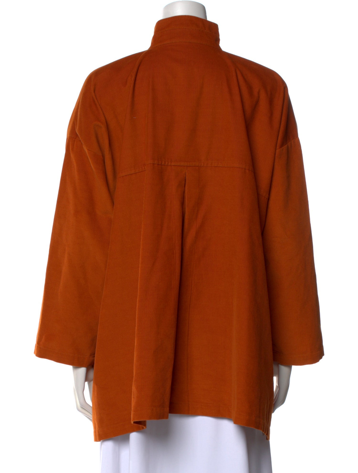 Eskandar Cashmere Mock Neck Button-Up Top