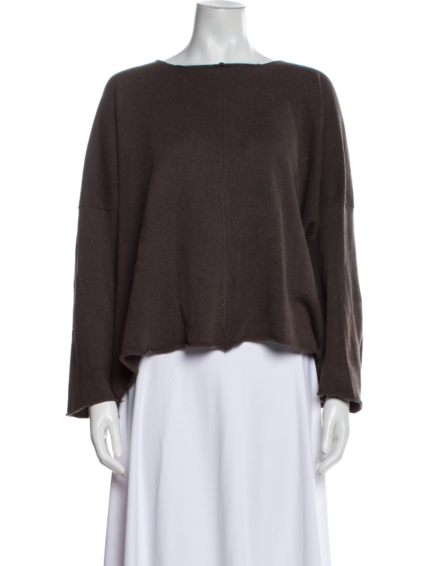 Eskandar Silk Bateau Neckline Top