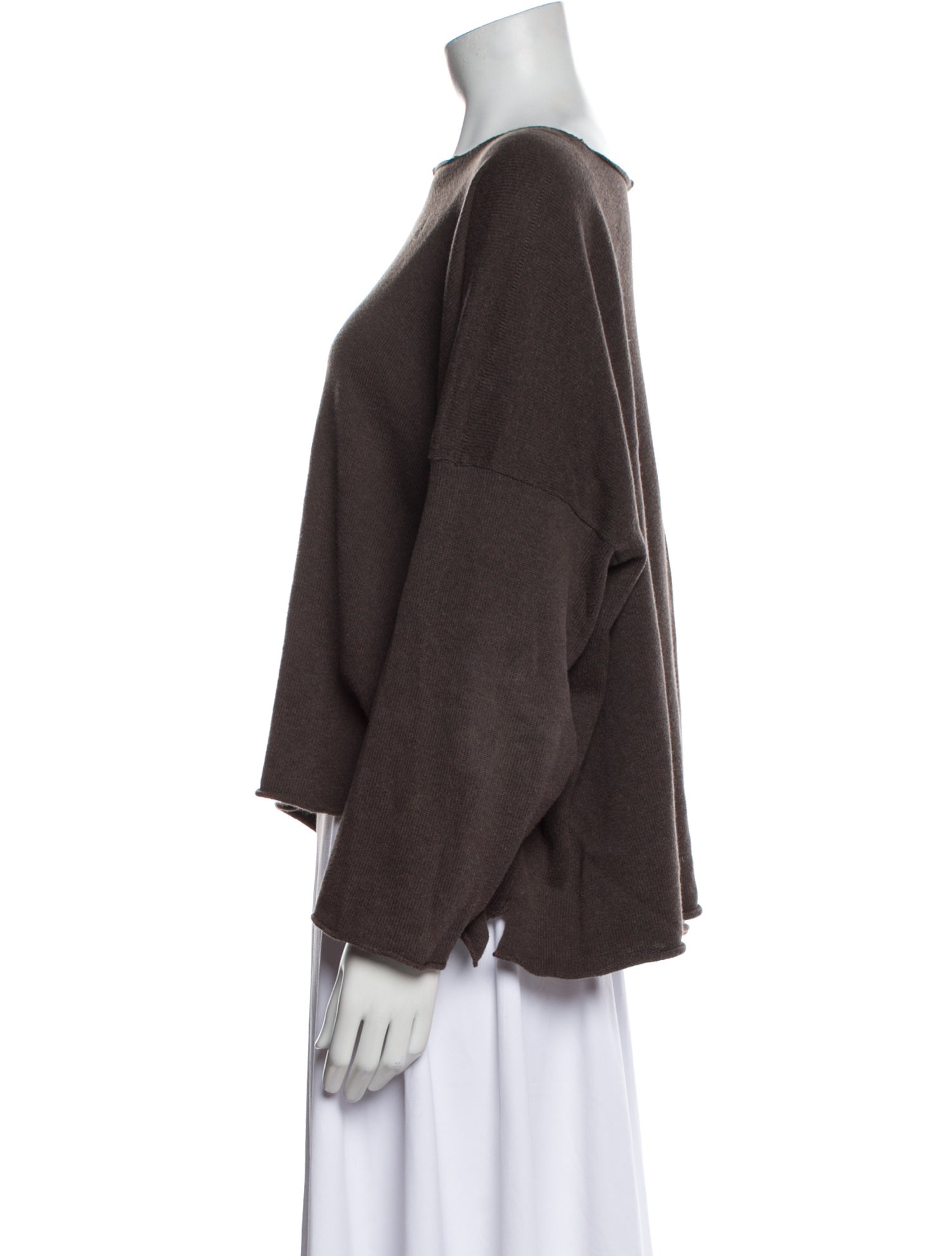 Eskandar Silk Bateau Neckline Top