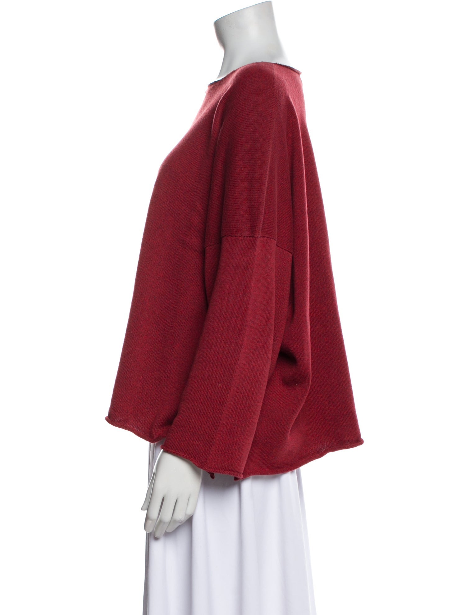 Eskandar Bateau Neckline Long Sleeve Blouse