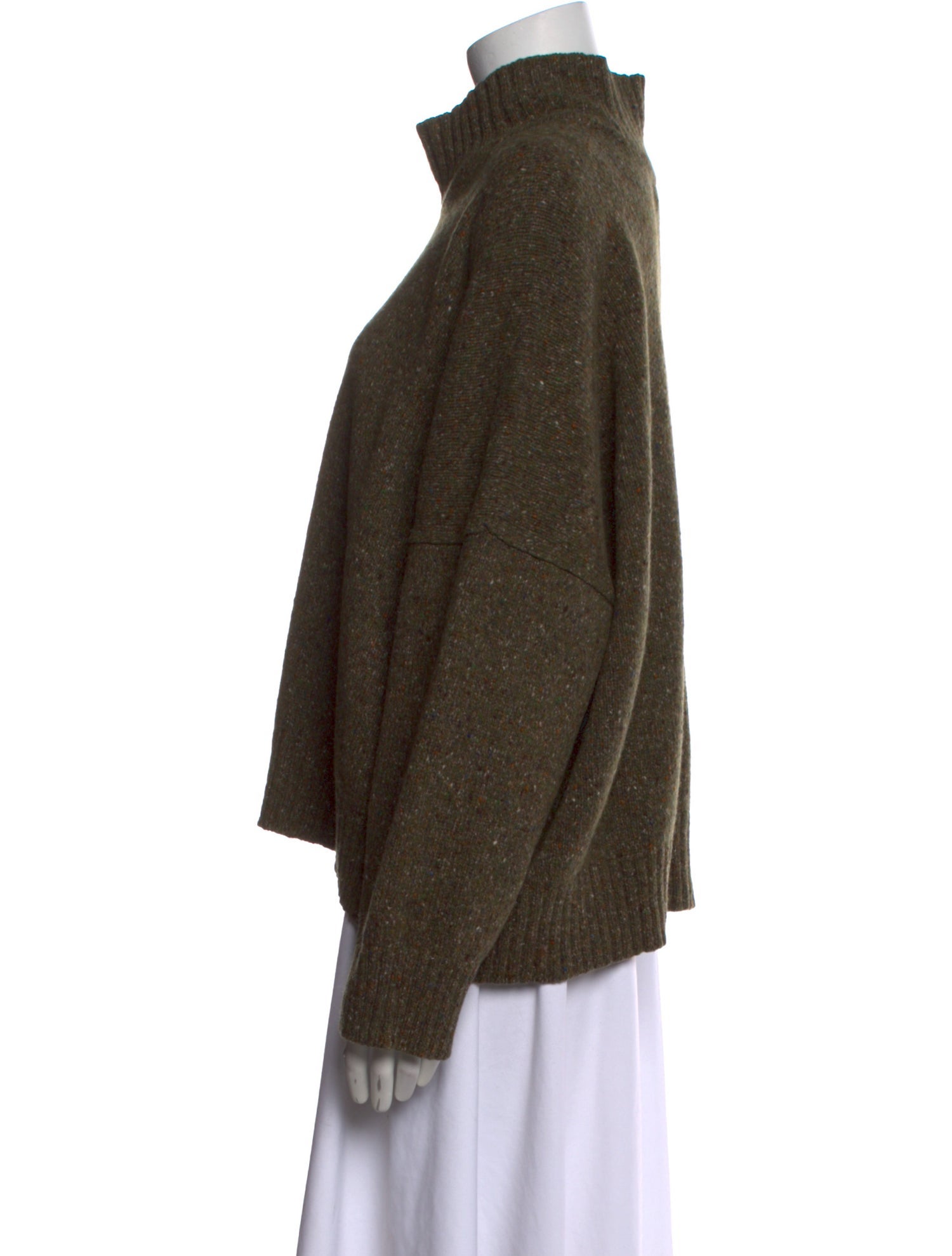 Eskandar Wool Mock Neck Sweater