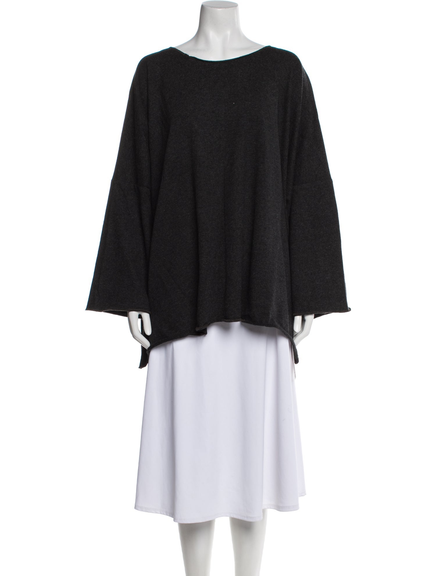 Eskandar Linen Bateau Neckline Sweater