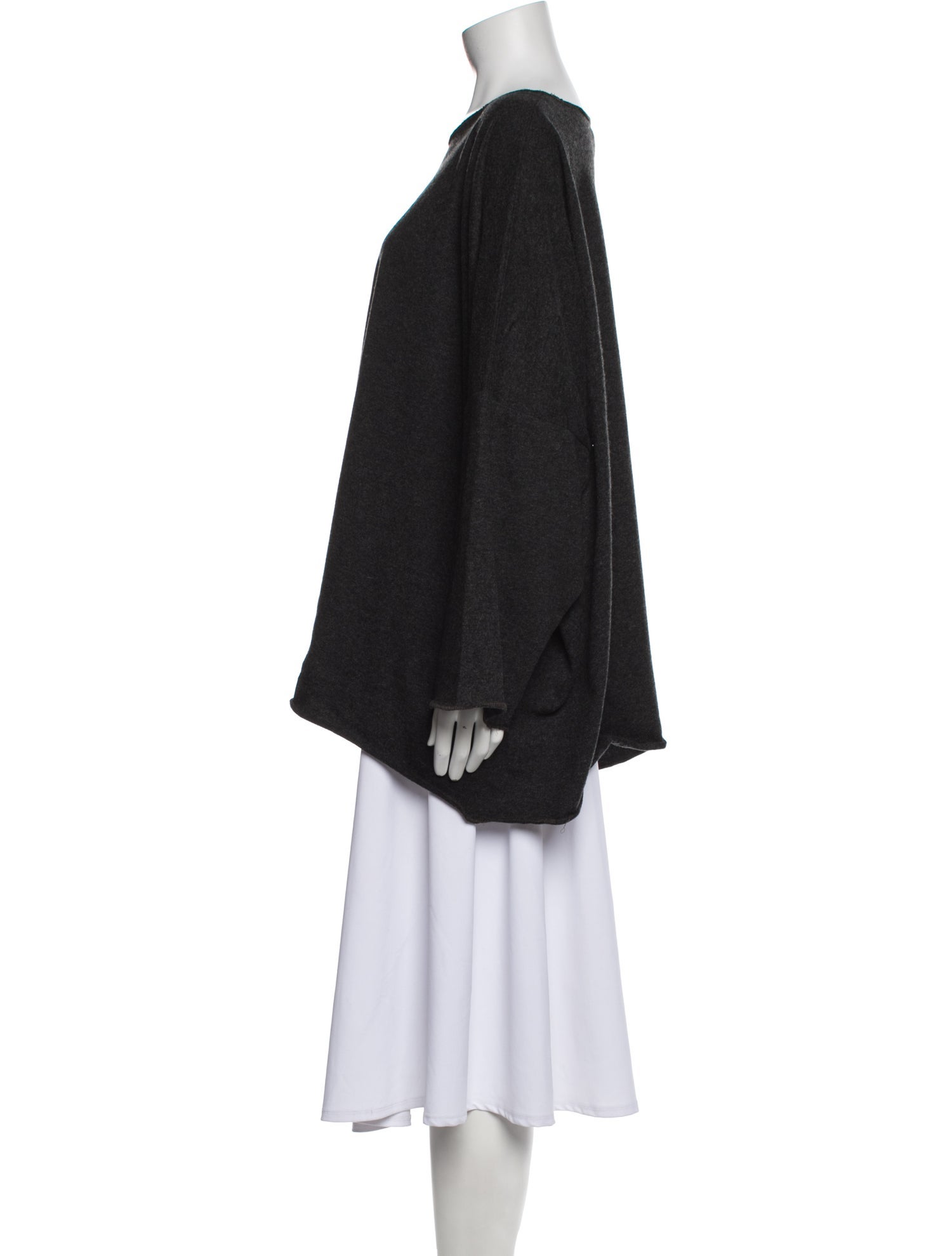 Eskandar Linen Bateau Neckline Sweater