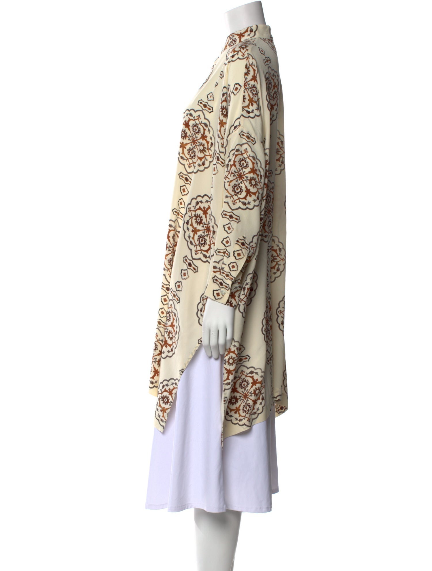 Eskandar Silk Paisley Print Tunic
