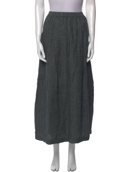 Eskandar Linen Midi Length Skirt