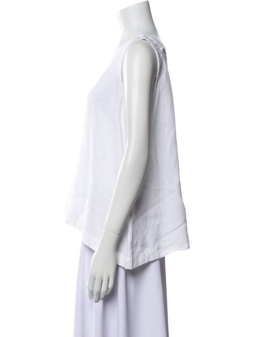Eskandar Linen Scoop Neck Top